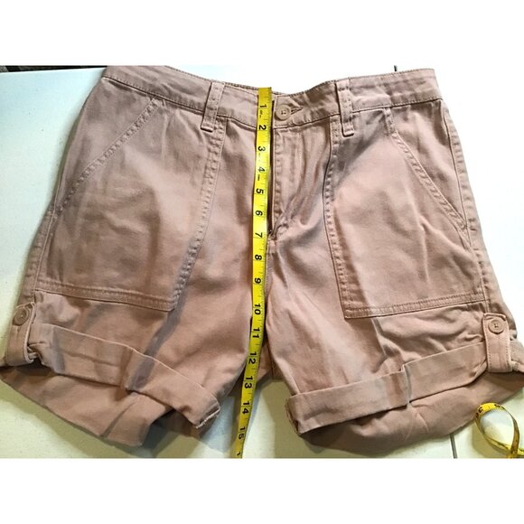 JONES NEW YORK- WOMENS BLUSH 97% COTTON UTILITY SHORTS SIZE 12 - Picture 4 of 6
